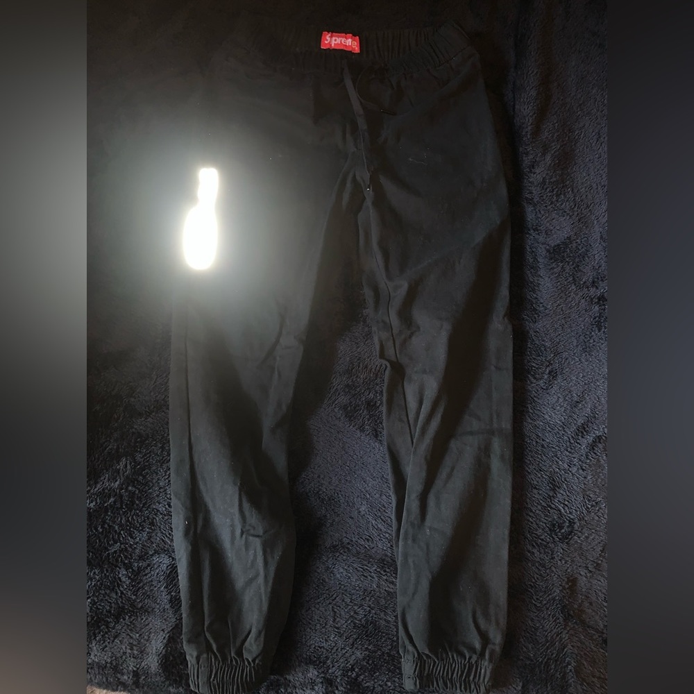 Supreme Cotton Joggers with reflective zipper